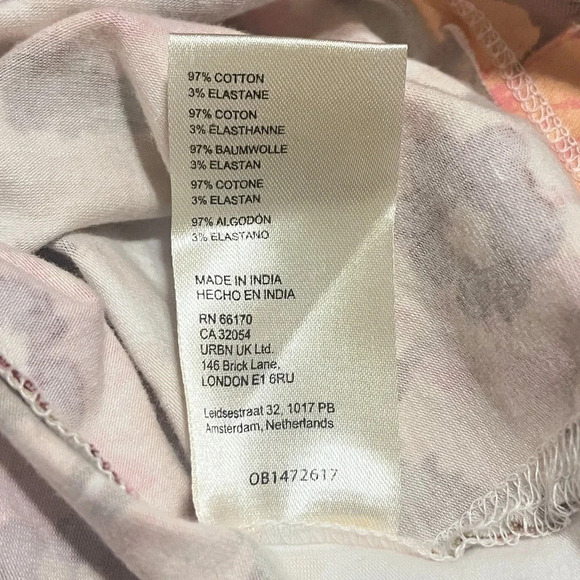 Free People Give Me More Multi Floral Ivory Combo Crop Top Size Small - Picture 8 of 9